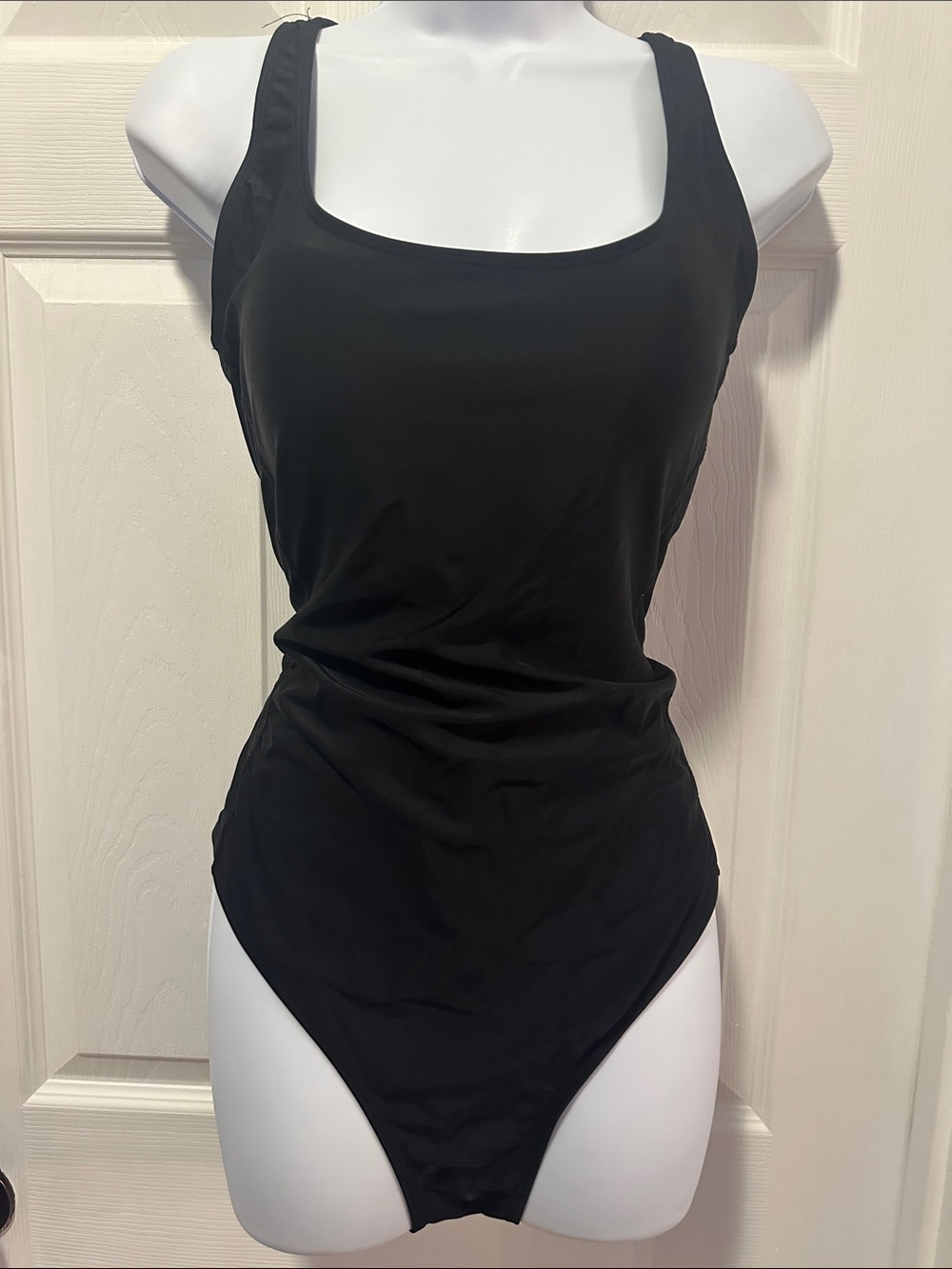 Classic Black One-Piece Swimsuit size L nwot